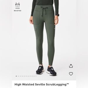 Figs Seville scrub legging Moss Green